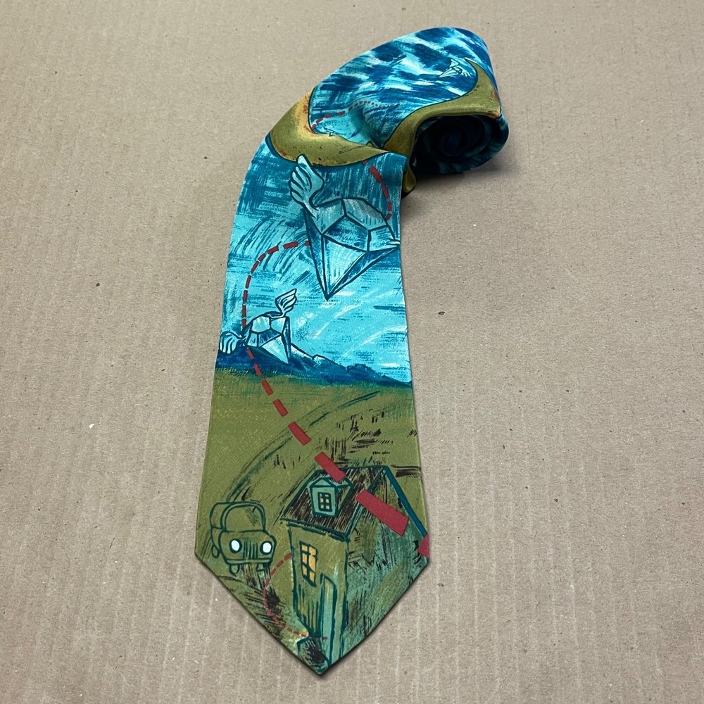 Vintage Beatles Tie Lucy in the Sky with Diamonds 100% Silk Made in the USA 90's